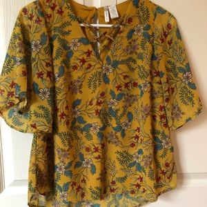 Mustard yellow blouse